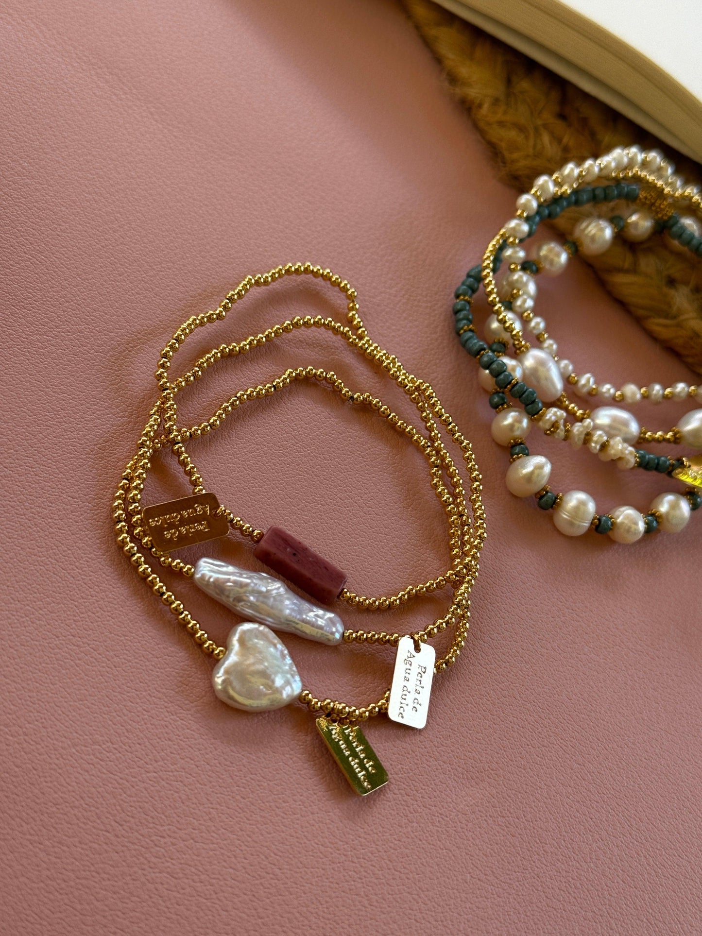 Bracelet Gold and pearl - Perla De Agua Dulce