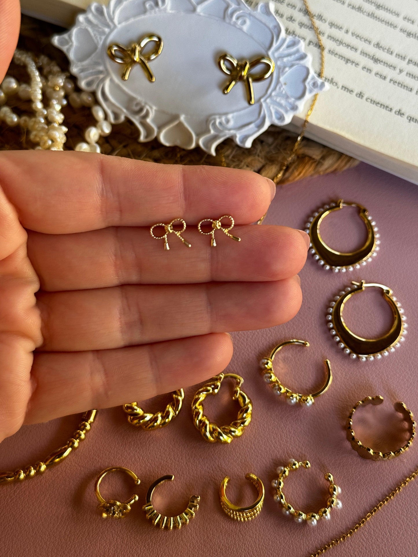 Coquette stud - Perla De Agua Dulce