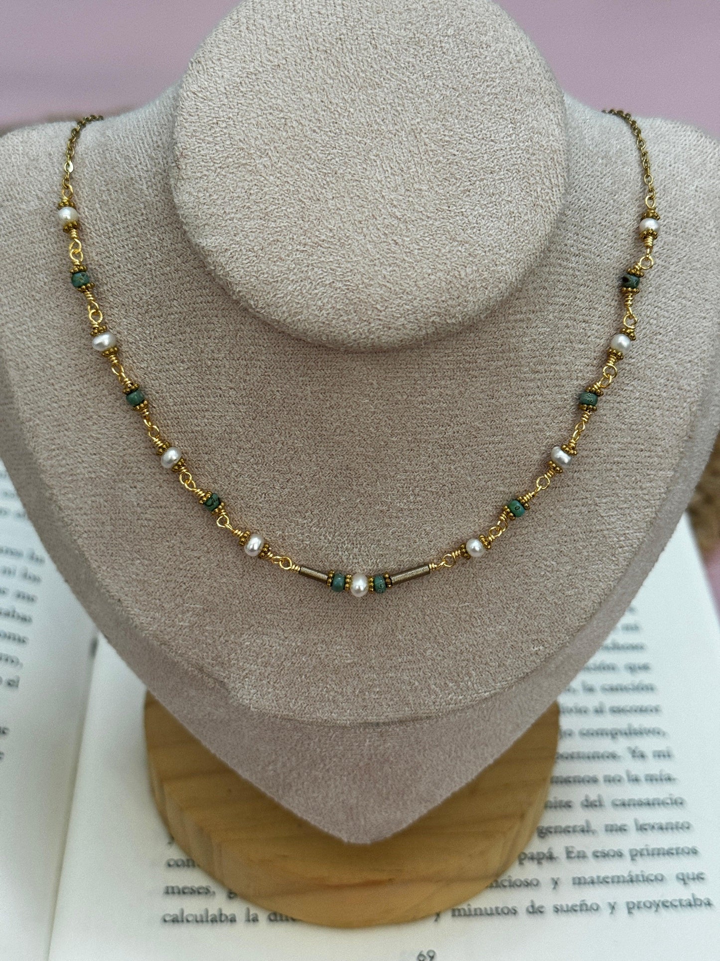 India Necklace - Perla De Agua Dulce
