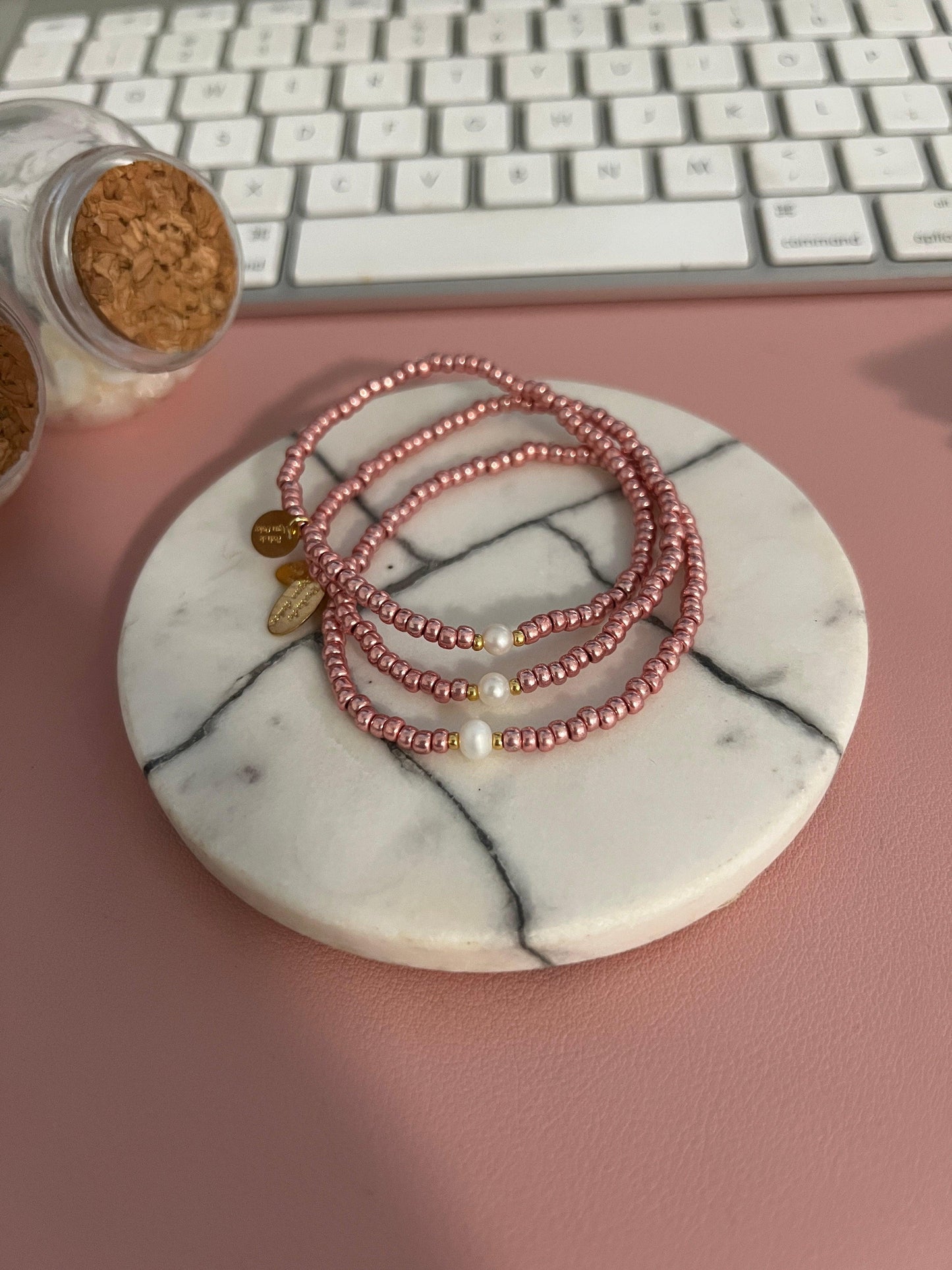 Metallic bracelets - Perla De Agua Dulce