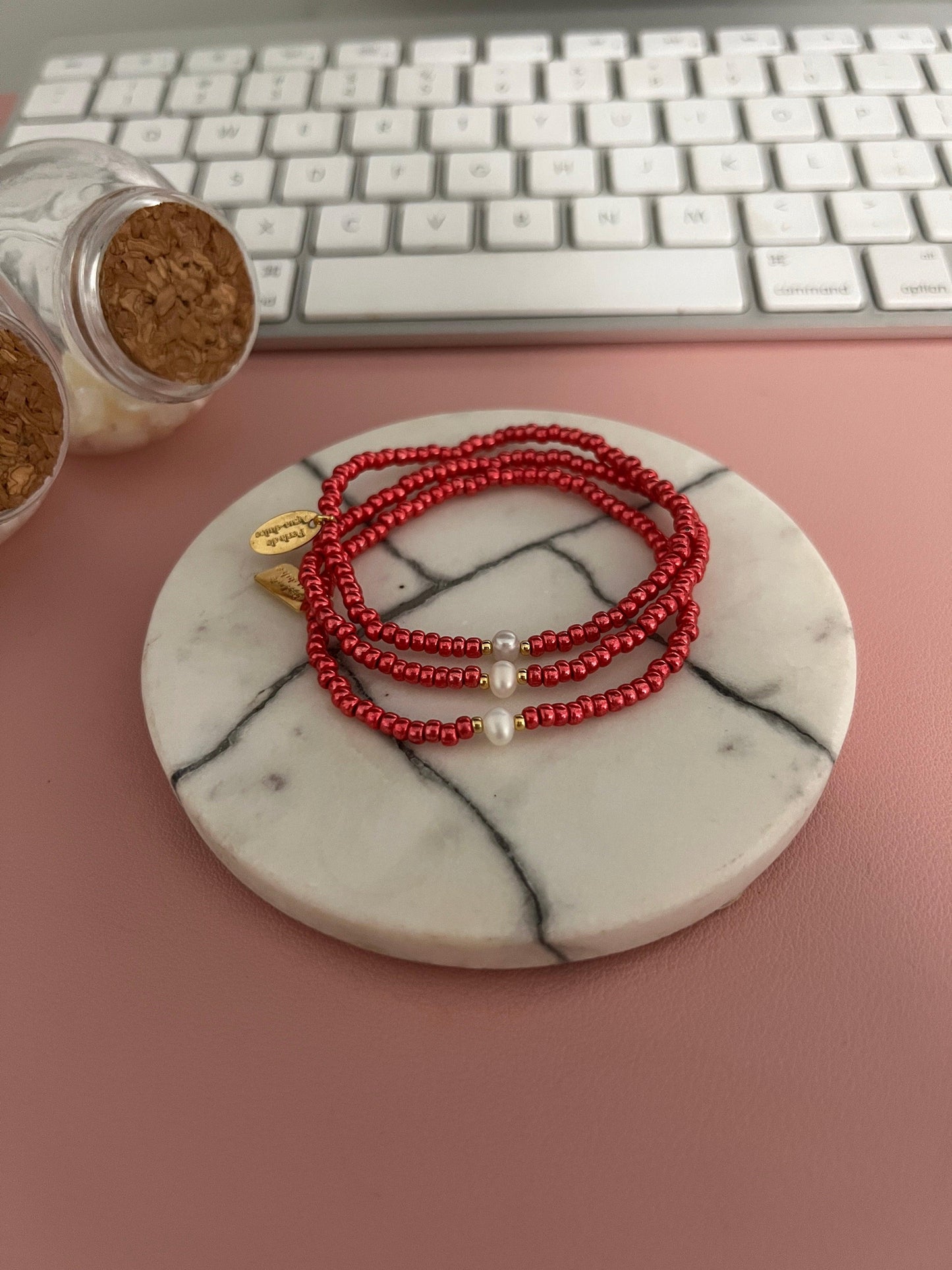 Metallic bracelets - Perla De Agua Dulce