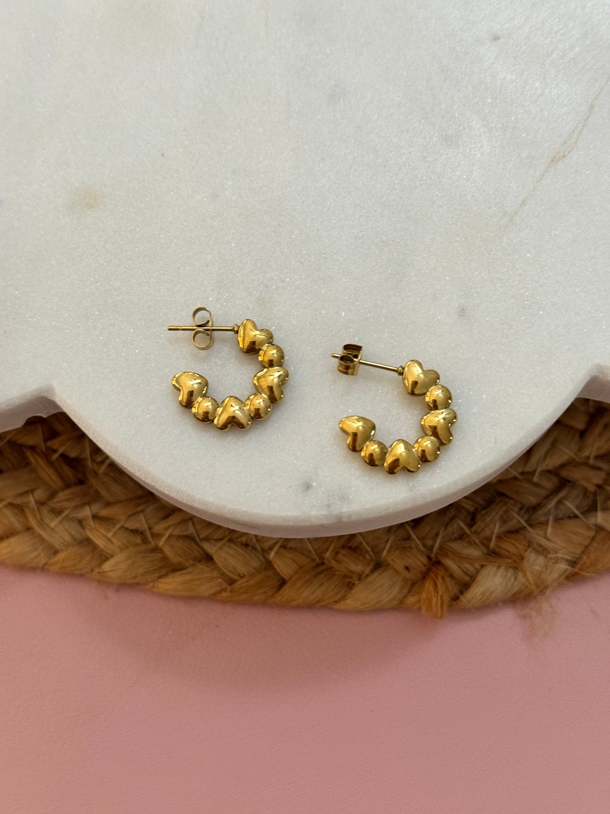 Heart hoops - Perla De Agua Dulce