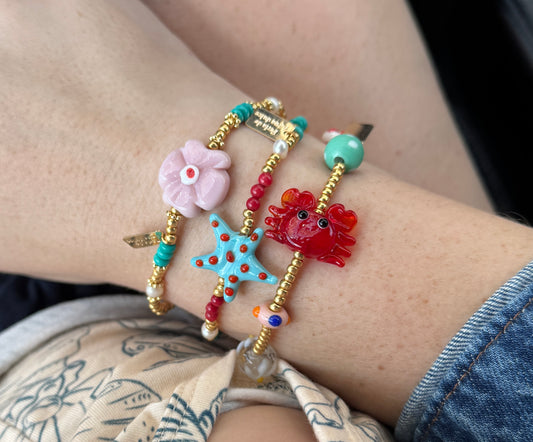Pulsera flor murano - Perla De Agua Dulce